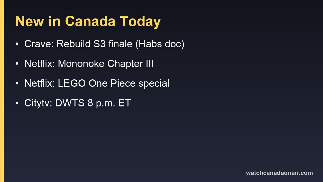 What's new in Canada today, September 29